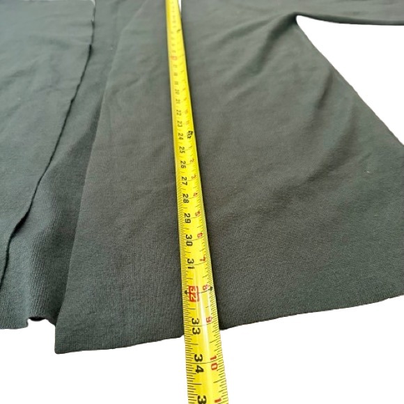NWOT! Express Cozy Fall Winter Hunter Green Long Open Cardigan in Size Large - Picture 6 of 9